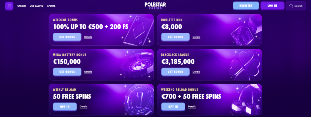 The Polestar Casino Welcome Bonus 